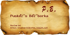 Puskás Bíborka névjegykártya